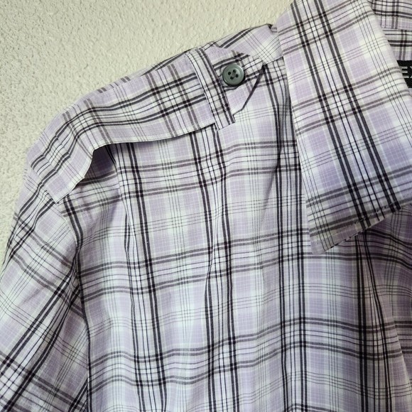 Express Longsleeve Roll Tab Sleeve Button Up Plaid Shirt‎ Mens Size XL - Picture 4 of 6